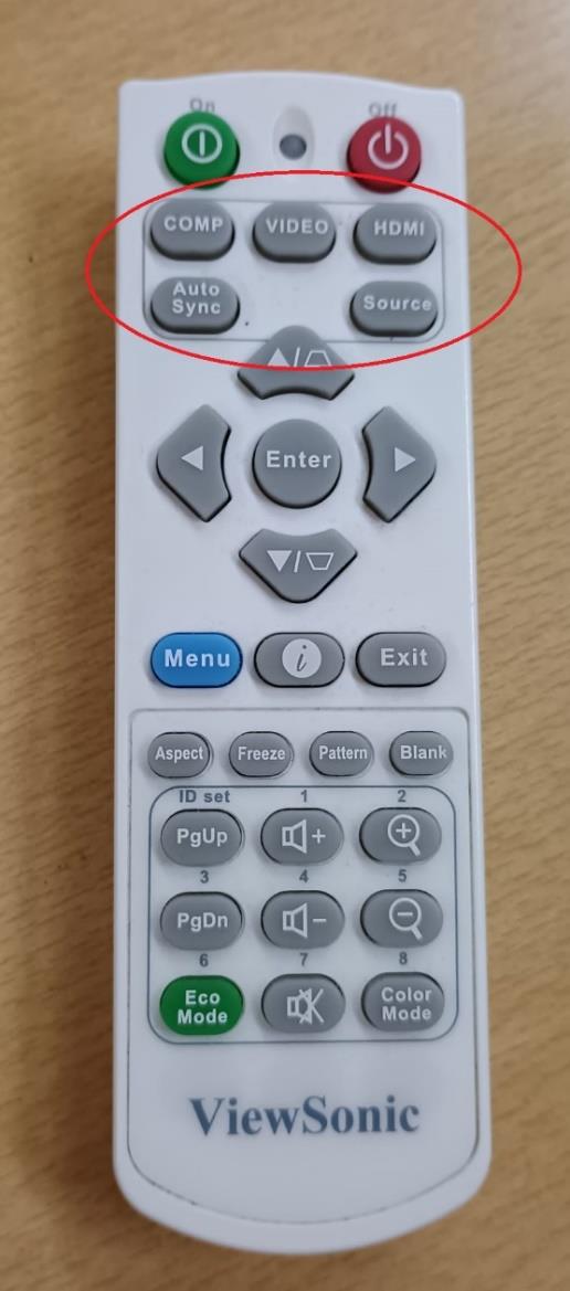 ViewSonic daljinski s označenim gumbima