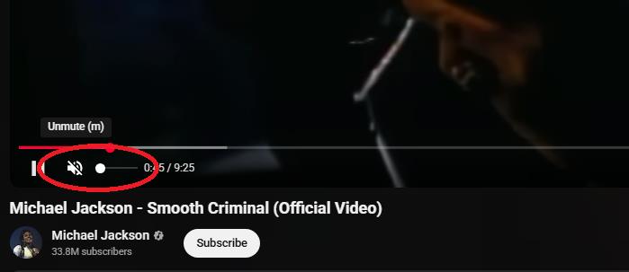 YouTube s utišanim zvukom